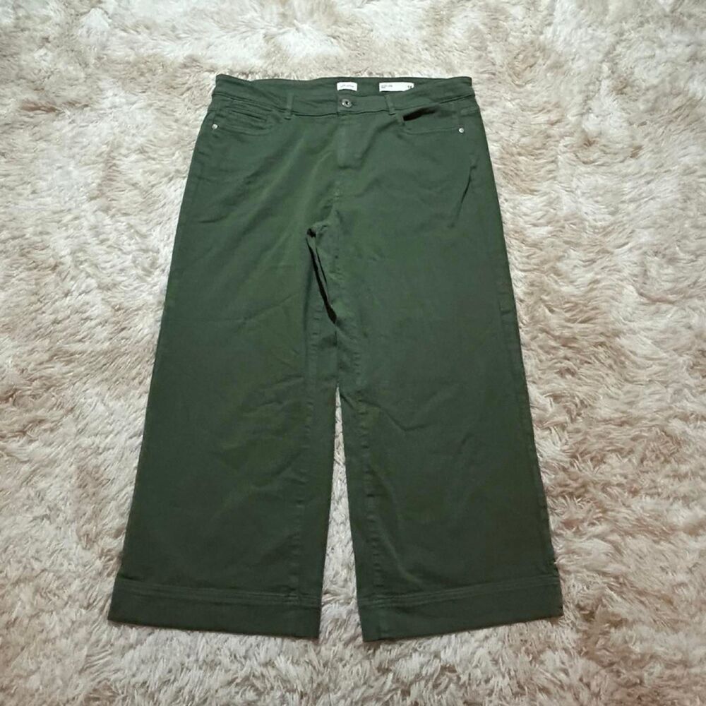 J-jill Women's Green and Khaki Trousers